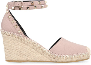 Valentino Garavani - Rockstud leather wedges-1